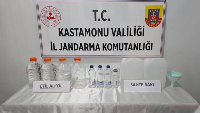 Kastamonu'da ruhsatsız silah ve sahte içki operasyonlarında 5 zanlı gözaltına alındı