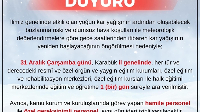 Karabük'te kar kalınlığı 75 santimetreye ulaştı (2)