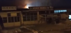 Sivas'ta mobilya atölyesinde yangın