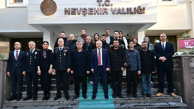 Nevşehir Valisi Fidan basın mensuplarının yeni yılını kutladı