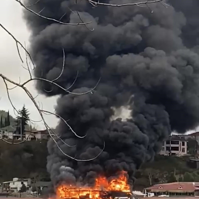 Sera Gölü'ndeki turistik işletmede yangın
Ahşap tesis yangında kül oldu