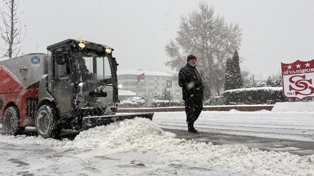 Sivas'ta kar yağışı