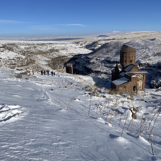 Kars'taki Ani Ören Yeri, beyaza büründü