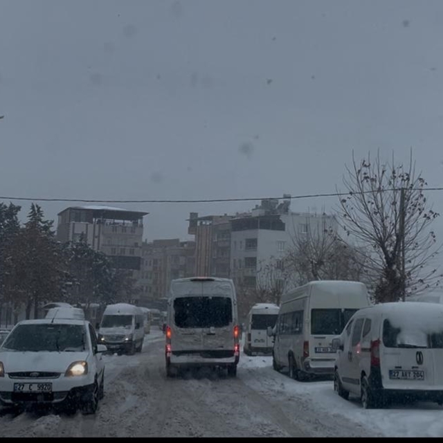 Gaziantep'te kar ulaşımı olumsuz etkiledi