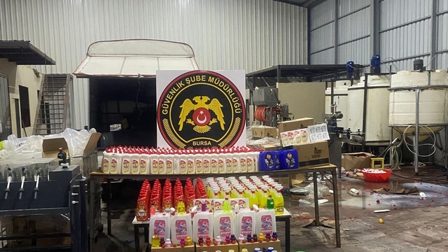 Bursa'da sahte temizlik ürünleri ele geçirildi