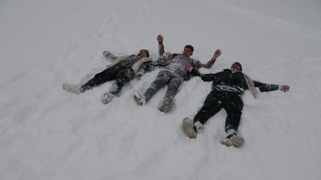 Gaziantep'te kar sevinci