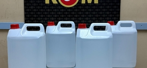 Polis kaçak alkol üretiminde kullanılan etil alkol ele