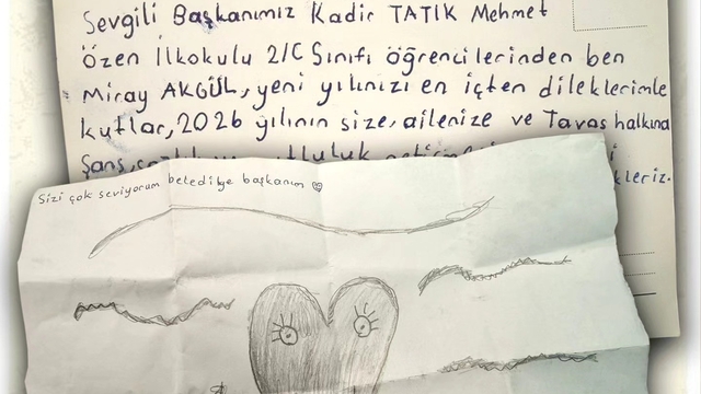 Küçük Miray'ın yeni yıl mektubu Başkan Tatık'ı duygulandırdı