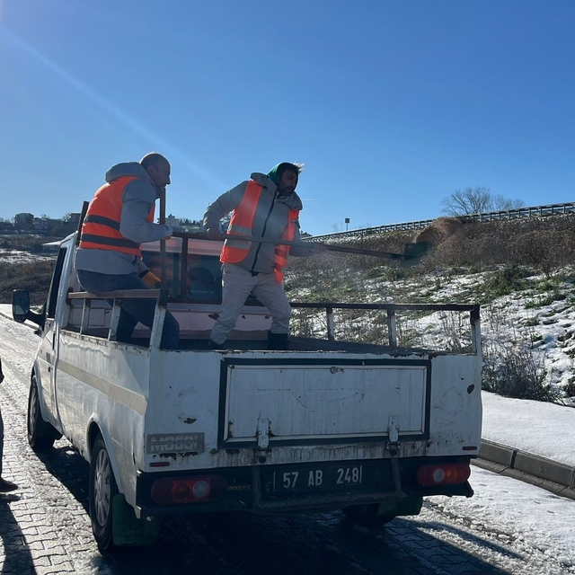 Sinop'ta 'kürekli' tuzlama çalışması