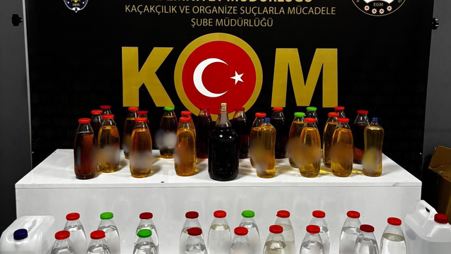 Isparta'da 44 litre sahte ve kaçak içi ele geçirildi