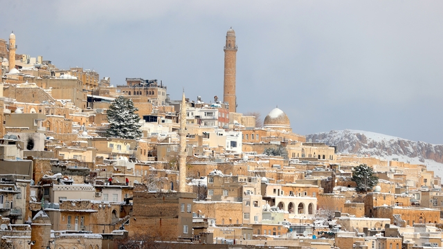 Mardin'de kar nedeniyle mahsur kalan ve kayarak düşen 594 kişi hastanelere ulaştırıldı