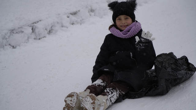 Gümüşhane'de kar tatili eğlenceye dönüştü
