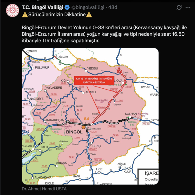 Bingöl'de kar yağışı; 100 köy yolu ulaşıma kapandı (3)