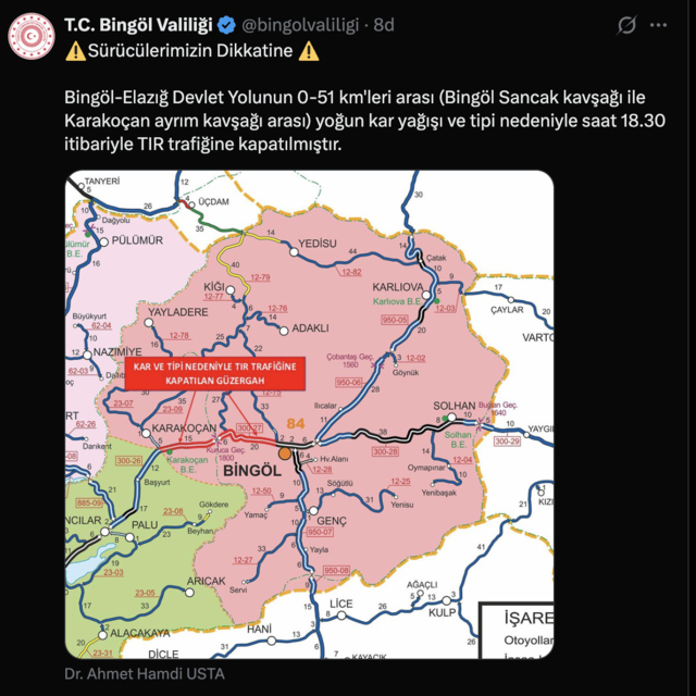 Bingöl'de kar yağışı; 100 köy yolu ulaşıma kapandı (4)