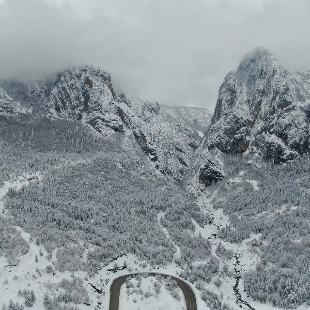 Ersizlerdere Tabiat Parkı'nda kar güzelliği