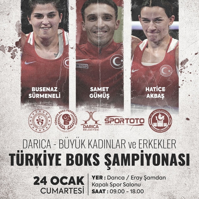 Büyük Kadınlar ve Erkekler Türkiye Boks Şampiyonası Darıca'da yapılacak