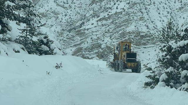 Artvin'de 6 ilçede 43 köy yolunda kar nedeniyle ulaşım sağlanamıyor