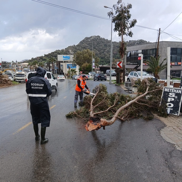 Bodrum'da fırtına etkili oldu