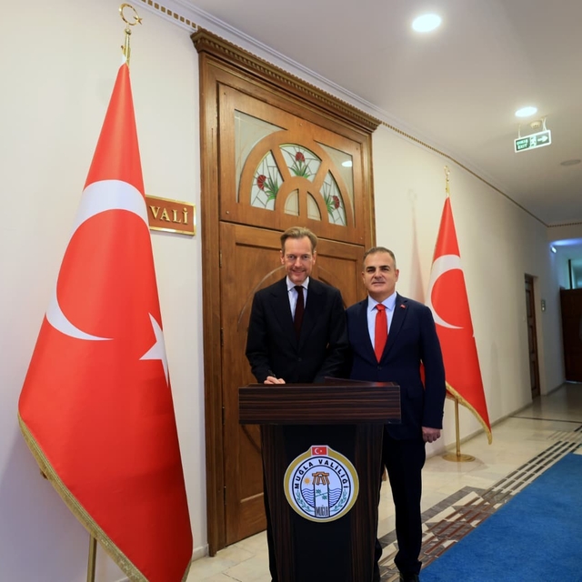 Muğla Valisi Akbıyık, Belçika Büyükelçisi Van de Velde'yi ağırladı