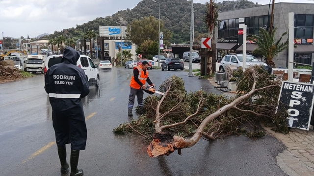 Bodrum'da fırtına etkili oldu