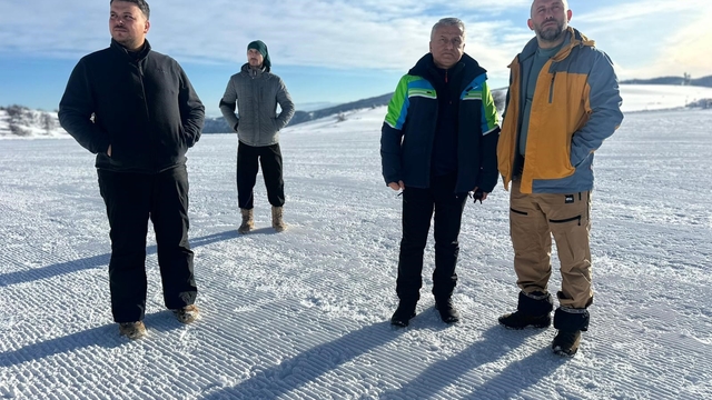 Keltepe kayak festivali öncesi hazırlıklar yerinde incelendi