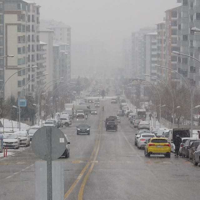 Malatya'da kar ve sis etkili oluyor