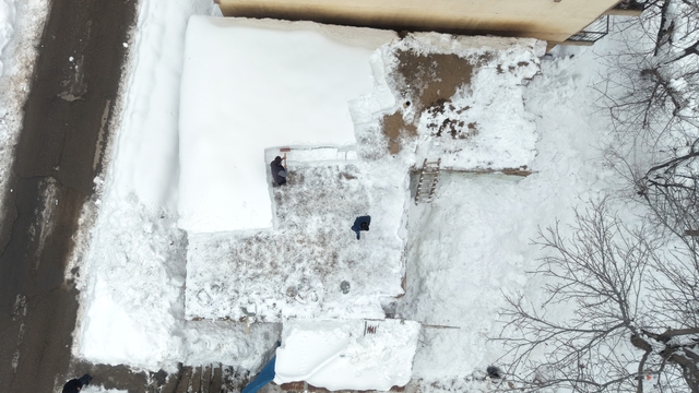 Muş'ta tek katlı evler kara gömüldü