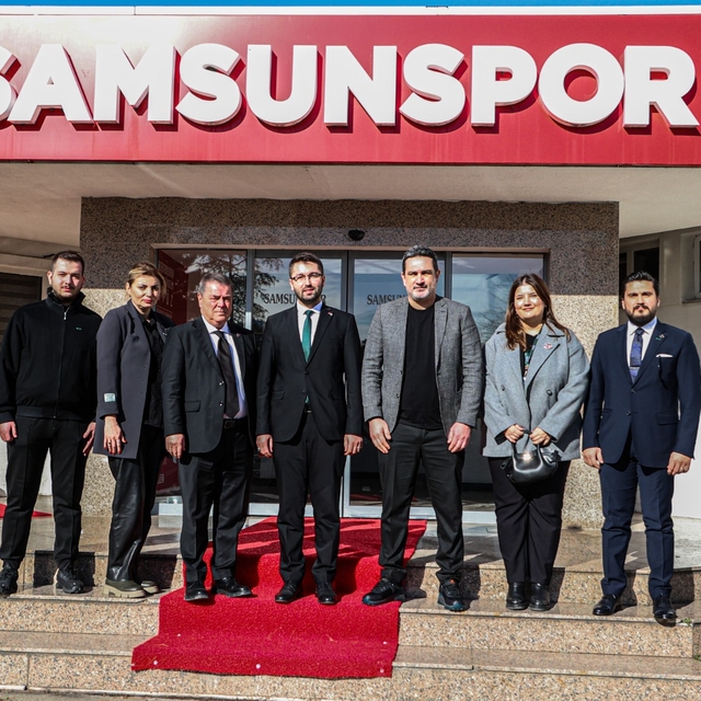 Samsun Yeşilay şubesi Samsunspora ziyaret gerçekleştirdi