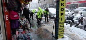 Kilis'te kar yağışı etkisini gösterdi