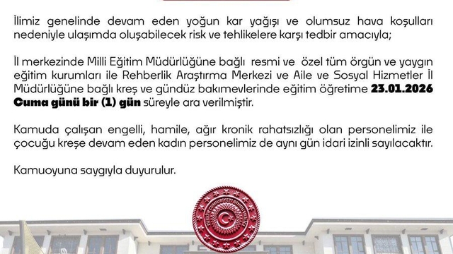 Bingöl'de eğitime 'kar' engeli
