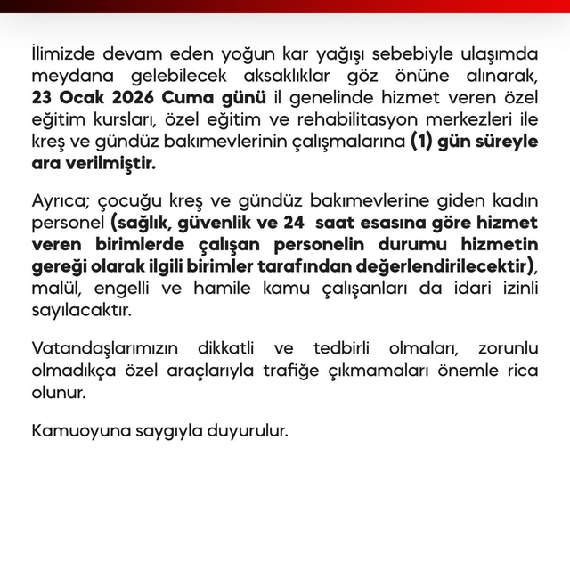 Diyarbakır'da kar yağışı tatili beraberinde getirdi