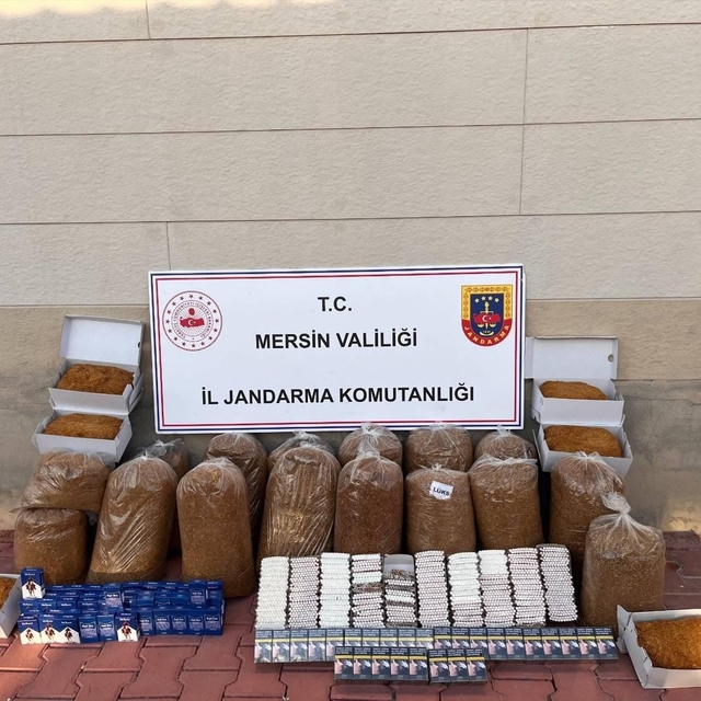 Mersin'de 13 bin 500 kaçak makaron ele geçirildi