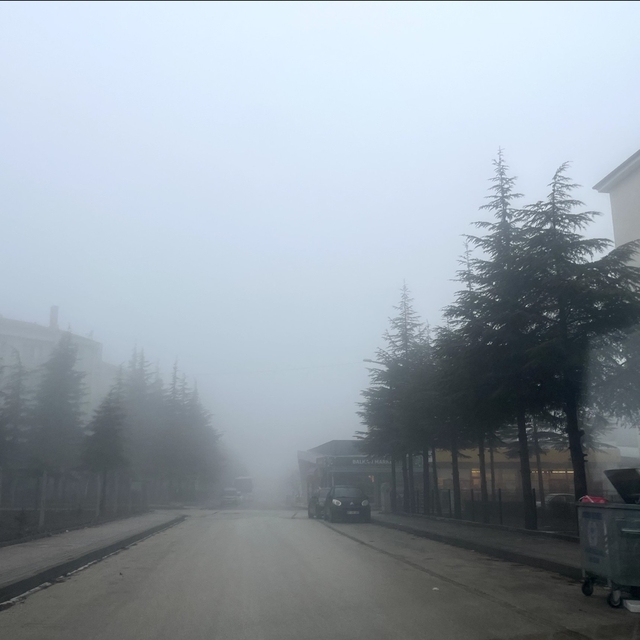 Kentin yüksek kesimlerinde sis etkili oldu