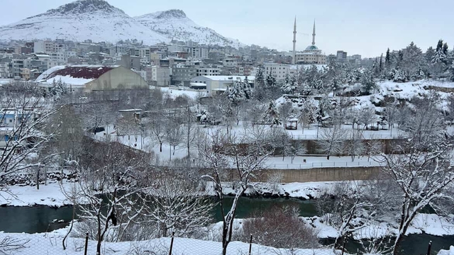 Çermik beyaza büründü
