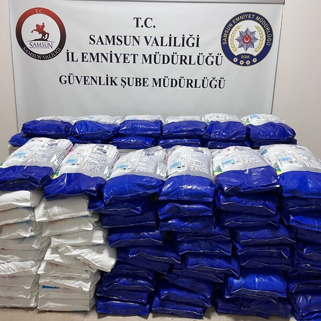 Samsun'da 1 ton 110 kilo sahte toz deterjan ele geçirildi