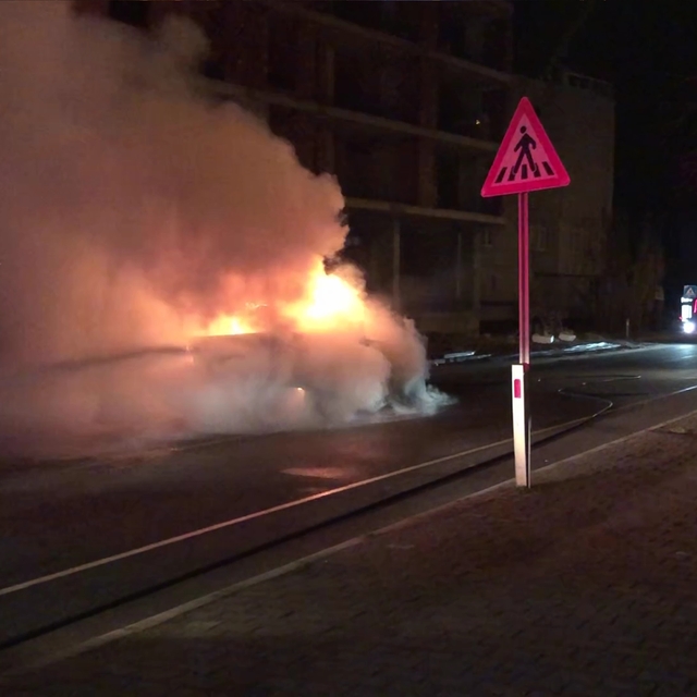 Ordu'da seyir halindeki kamyonet çıkan yangında küle döndü