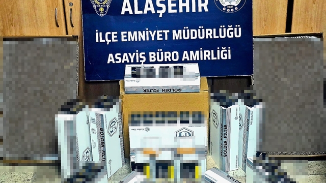 Alaşehir'de 23 bin 750 adet kaçak makaron ele geçirildi