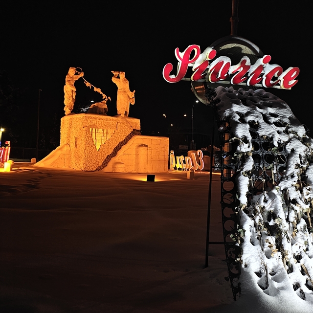 Elazığ Çaydaçıra Kavşağı'nda kar manzarası