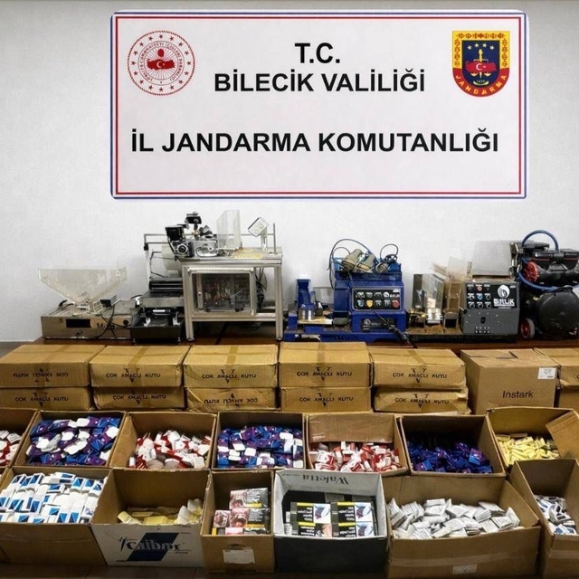 Bilecik'te 126 bin 840 adet makaron ele geçirildi