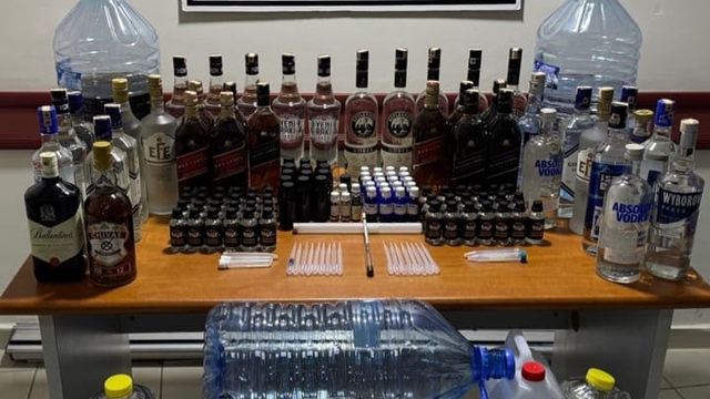 Sinop'ta sahte içki operasyonunda 1 şüpheli yakalandı