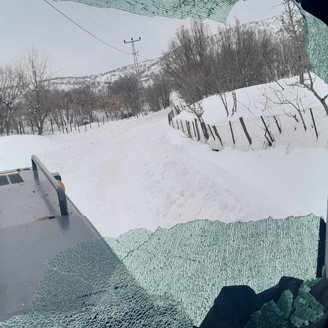 Bingöl'de ahır yolunu açmadılar diye iş makinesine saldırdılar