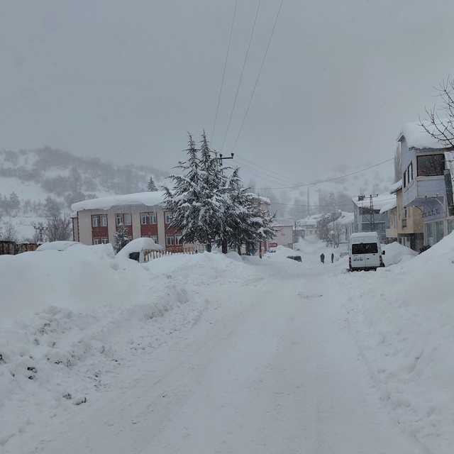 Tokat'ın ilçelerinde kar etkili oluyor