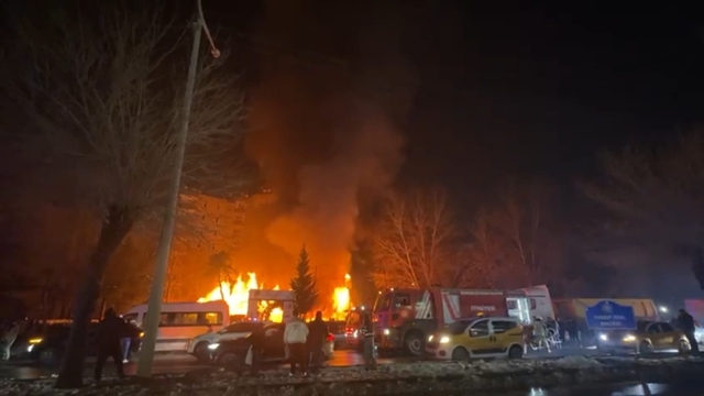 Diyarbakır'da kafede yangın