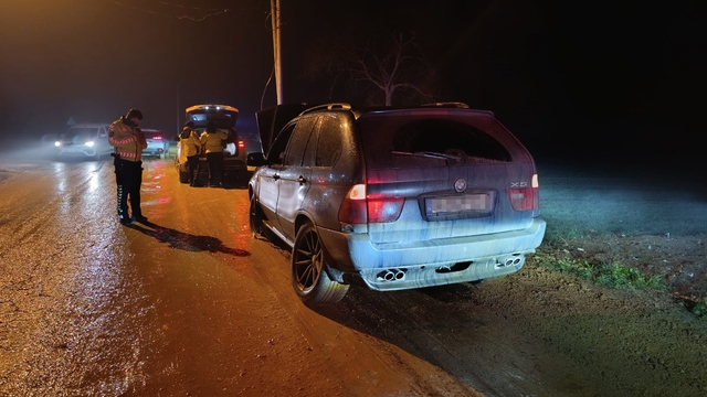 'Dur' ihtarına uymayan alkollü sürücü kaza yapınca yakalandı