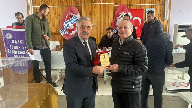 Kargı Esnaf ve Sanatkarlar Odası Başkanlığına Fevzi Bilgin yeniden seçildi