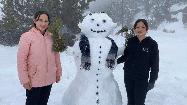 Mersin'in yüksek kesimlerinde kar sevinci