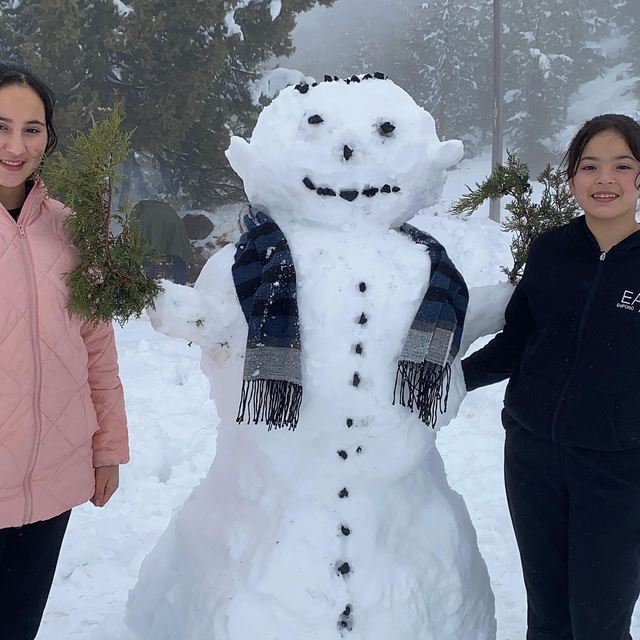 Mersin'in yüksek kesimlerinde kar sevinci