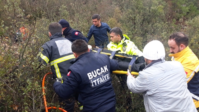 Burdur'da otomobil uçuruma düştü: 1 yaralı