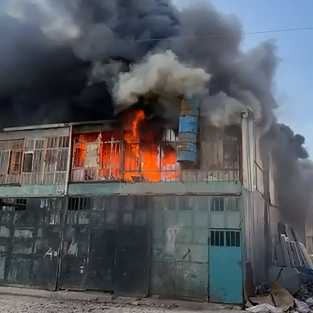 Hatay'da mobilya atölyesinde yangın