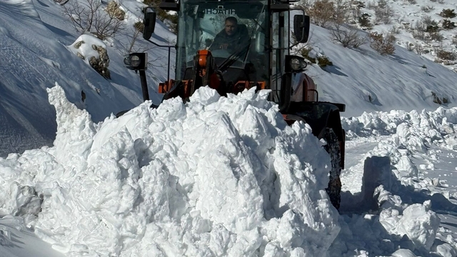 Gercüş'te karla mücadele çalışmaları sürüyor